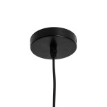 GloboStar® COOLIE 01476 Μοντέρνο Κρεμαστό Φωτιστικό Μονόφωτο Καμπάνα 1 x E27 IP20 Μαύρο & Ασημί Μέταλλο - Μ12.5 x Π12.5 x Υ11.5cm