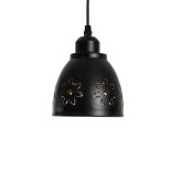GloboStar® COOLIE 01479 Μοντέρνο Κρεμαστό Φωτιστικό Μονόφωτο Καμπάνα 1 x E27 IP20 Μαύρο & Χρυσό Μέταλλο - Μ12.5 x Π12.5 x Υ11.5cm