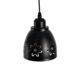 GloboStar® COOLIE 01479 Μοντέρνο Κρεμαστό Φωτιστικό Μονόφωτο Καμπάνα 1 x E27 IP20 Μαύρο & Χρυσό Μέταλλο - Μ12.5 x Π12.5 x Υ11.5cm