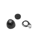 GloboStar® COOLIE 01482 Μοντέρνο Κρεμαστό Φωτιστικό Μονόφωτο Καμπάνα 1 x E27 IP20 Μαύρο & Ασημί Μέταλλο - Μ12.5 x Π12.5 x Υ11.5cm