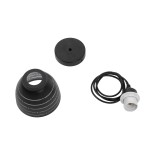 GLOBOSTAR® COOLIE 01483 Μοντέρνο Κρεμαστό Φωτιστικό Οροφής με Ντουί 1 x E27 AC 220-240V IP20 - Μαύρο & Ασημί - Μ12.5 x Π12.5 x Υ11.5cm