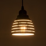 GLOBOSTAR® COOLIE 01483 Μοντέρνο Κρεμαστό Φωτιστικό Οροφής με Ντουί 1 x E27 AC 220-240V IP20 - Μαύρο & Ασημί - Μ12.5 x Π12.5 x Υ11.5cm