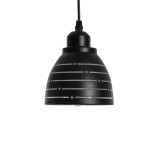 GLOBOSTAR® COOLIE 01483 Μοντέρνο Κρεμαστό Φωτιστικό Οροφής με Ντουί 1 x E27 AC 220-240V IP20 - Μαύρο & Ασημί - Μ12.5 x Π12.5 x Υ11.5cm