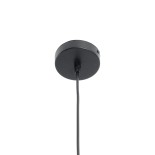 GloboStar® BRONX 01517 Μοντέρνο Κρεμαστό Φωτιστικό Οροφής Μονόφωτο 1 x E27 Μεταλλικό με Μαύρο Καπέλο Φ35 x Y50cm