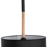 GloboStar® BRONX 01517 Μοντέρνο Κρεμαστό Φωτιστικό Οροφής Μονόφωτο 1 x E27 Μεταλλικό με Μαύρο Καπέλο Φ35 x Y50cm
