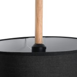 GloboStar® BRONX 01517 Μοντέρνο Κρεμαστό Φωτιστικό Οροφής Μονόφωτο 1 x E27 Μεταλλικό με Μαύρο Καπέλο Φ35 x Y50cm