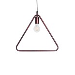 GloboStar® DELTA 01581 Μοντέρνο Κρεμαστό Φωτιστικό Γεωμετρικό Σχήμα Μονόφωτο 1 x E27 IP20 Χάλκινο Μέταλλο - Μ37 x Π4 x Υ33cm
