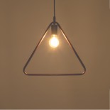 GloboStar® DELTA 01581 Μοντέρνο Κρεμαστό Φωτιστικό Γεωμετρικό Σχήμα Μονόφωτο 1 x E27 IP20 Χάλκινο Μέταλλο - Μ37 x Π4 x Υ33cm