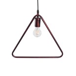 GloboStar® DELTA 01581 Μοντέρνο Κρεμαστό Φωτιστικό Γεωμετρικό Σχήμα Μονόφωτο 1 x E27 IP20 Χάλκινο Μέταλλο - Μ37 x Π4 x Υ33cm