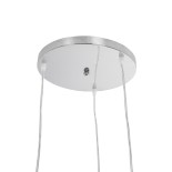 GLOBOSTAR® BOUQUET 01670 Μοντέρνο Κρεμαστό Φωτιστικό Οροφής με Ντουί 3 x E27 AC 220-240V IP20 - Χρυσό, Διάφανο & Ασημί - Μ46 x Π46 x Y23cm