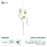 GloboStar® 09030 Τεχνητό Κρεμαστό Διακοσμητικό Φυτό Μήκους 1.1 μέτρων με 3 X Κλαδιά Βιστέρια Λιλά
