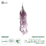 GloboStar® 09036 Τεχνητό Κρεμαστό Διακοσμητικό Φυτό Μήκους 1.2 μέτρων με 13 X Κλαδιά Πυξός Πράσινο Μωβ