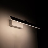 GloboStar® MIRROR 60512 Φωτιστικό Τοίχου - Απλίκα LED 12W 1440lm 120° AC 85-265V IP54 Φυσικό Λευκό 4500K Λευκό Μέταλλο - Μ42 x Π5 x Υ15cm - 2 Xρόνια Εγγύηση