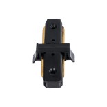 GloboStar® 2L-EUROTRACK 60849 Αντάπτορας Ι(Γιώτα) - Μονοφασικός 2 Καλωδίων για όλες τις Ράγες EUROTRACK AC 220-240V Μ8 x Π4 x Υ2cm- EUROTRACK® System 1L+1N - Θερμοπλαστικό - Μαύρο - 5 Χρόνια Εγγύηση