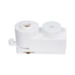 Globostar 60856 Μονοφασικός Connector 2 Καλωδίων Αντάπτορας Κρέμασης Φωτιστικών για Λευκή Ράγα Οροφής