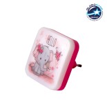 GloboStar® KIDDO 202-0001 Παιδικό Φωτιστικό Νυκτός LED 1W 95lm 120° AC220-240V IP20 Ψυχρό Λευκό 6000K - M5.5 x Π5.5 x Υ8cm - 2 Χρόνια Εγγύηση