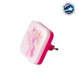 GloboStar® KIDDO 202-0005 Παιδικό Φωτιστικό Νυκτός LED 1W 95lm 120° AC220-240V IP20 Ψυχρό Λευκό 6000K - Μ5.5 x Π5.5 x Υ8cm - 2 Χρόνια Εγγύηση