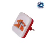 GloboStar® KIDDO 202-0008 Παιδικό Φωτιστικό Νυκτός LED 1W 95lm 120° AC220-240V IP20 Ψυχρό Λευκό 6000K - Μ5.5 x Π5.5 x Υ8cm - 2 Χρόνια Εγγύηση