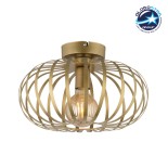 GLOBOSTAR® STAR 202-0050 MODERN CEILING GRID LIGHT 1 X E27 IP20 GOLD METAL - L40 X W40 X H27CM