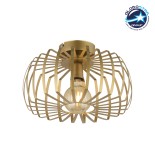 GLOBOSTAR® STAR 202-0053 MODERN CEILING GRID LIGHT 1 X E27 IP20 GOLD METAL - L40 X W40 X H27CM
