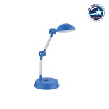 GloboStar® CARTA 202-0063 Μοντέρνο Επιτραπέζιο Φωτιστικό LED 6W 540lm 120° AC220-240V IP20 Ψυχρό Λευκό 6000K Μπλε Πλαστικό - Μ20 x Π14.5 xΥ33cm  - 2 Χρόνια Εγγύηση