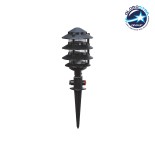 GloboStar® LANTERNA 203-0242 Μοντέρνο Καρφωτό Φωτιστικό Φαναράκι Μονόφωτο 1 x E27 IP44 Μαύρο Πλαστικό Σώμα - Μ17 x Π17 x Υ80cm