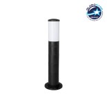 GloboStar® GARDENIO 203-0251 Μοντέρνο Επιδαπέδιο Φωτιστικό Κολωνάκι Κήπου Μονόφωτο 1 x E27 IP44 Μαύρο Πλαστικό Σώμα - Μ15 x Π15 x Υ56cm