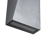 GloboStar® TRIANDE 60555 Φωτιστικό Τοίχου - Απλίκα Αρχιτεκτονικού Φωτισμού Εσωτερικού/Εξωτερικού Χώρου Up & Down LED 10W 1200lm 5° & 60° AC 220-240V Αδιάβροχο IP65 Μ8.5 x Π8.5 x Υ20cm - Φυσικό Λευκό 4500K - Γκρι Ανθρακί - Bridgelux Chip - 3 Χρόνια Εγγύηση