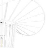 GloboStar® LUMINOVA 61463 Μοντέρνο Κρεμαστό Φωτιστικό Πλέγμα Μονόφωτο 1 x E27 IP20 Λευκό Σχοινί με Λευκό Σύρμα - Μ40 x Π40 x Υ20cm