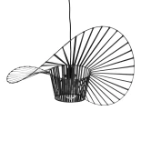 GloboStar® LUMINOVA 61464 Μοντέρνο Κρεμαστό Φωτιστικό Πλέγμα Μονόφωτο 1 x E27 IP20 Μαύρο Σχοινί με Μαύρο Σύρμα - Μ60 x Π60 x Υ25cm