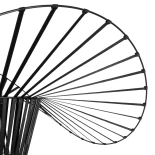 GloboStar® LUMINOVA 61464 Μοντέρνο Κρεμαστό Φωτιστικό Πλέγμα Μονόφωτο 1 x E27 IP20 Μαύρο Σχοινί με Μαύρο Σύρμα - Μ60 x Π60 x Υ25cm