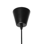 GloboStar® LUMINOVA 61464 Μοντέρνο Κρεμαστό Φωτιστικό Πλέγμα Μονόφωτο 1 x E27 IP20 Μαύρο Σχοινί με Μαύρο Σύρμα - Μ60 x Π60 x Υ25cm