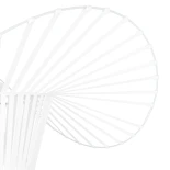 GloboStar® LUMINOVA 61465 Μοντέρνο Κρεμαστό Φωτιστικό Πλέγμα Μονόφωτο 1 x E27 IP20 Λευκό Σχοινί με Λευκό Σύρμα - Μ60 x Π60 x Υ25cm