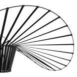 GloboStar® LUMINOVA 61466 Μοντέρνο Κρεμαστό Φωτιστικό Πλέγμα Μονόφωτο 1 x E27 IP20 Μαύρο Ύφασμα με Μαύρο Μέταλλο - Μ80 x Π80 x Υ30cm