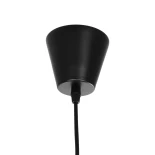 GloboStar® LUMINOVA 61466 Μοντέρνο Κρεμαστό Φωτιστικό Πλέγμα Μονόφωτο 1 x E27 IP20 Μαύρο Ύφασμα με Μαύρο Μέταλλο - Μ80 x Π80 x Υ30cm