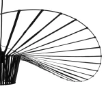 GloboStar® LUMINOVA 61467 Μοντέρνο Κρεμαστό Φωτιστικό Πλέγμα Μονόφωτο 1 x E27 IP20 Μαύρο Ύφασμα με Μαύρο Μέταλλο - Μ100 x Π100 x Υ30cm