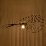 GLOBOSTAR® LUMINOVA 61468 Μοντέρνο Κρεμαστό Φωτιστικό Οροφής με Ντουί 1 x E27 AC 220-240V IP20 - Μαύρο - Μ140 x Π140 x Υ30cm