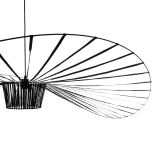 GLOBOSTAR® LUMINOVA 61468 Μοντέρνο Κρεμαστό Φωτιστικό Οροφής με Ντουί 1 x E27 AC 220-240V IP20 - Μαύρο - Μ140 x Π140 x Υ30cm