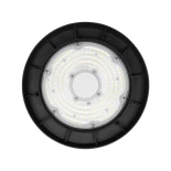 GLOBOSTAR® INDUSTRY 61500 Βιομηχανικό Φωτιστικό Καμπάνα High Bay UFO LED 100W 15000lm SDCM<5 90° AC 85-265V Αδιάβροχο IP65 IK08 Φυσικό Λευκό 5000K - 175 x Sanan Opto SMD Chip & TÜV SÜD Driver - Μαύρο Χυτό Αλουμίνιο - Μ26.5 x Π26.5 x Υ15cm - 5 Χρόνια Εγγύη