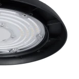 GLOBOSTAR® INDUSTRY 61500 Βιομηχανικό Φωτιστικό Καμπάνα High Bay UFO LED 100W 15000lm SDCM<5 90° AC 85-265V Αδιάβροχο IP65 IK08 Φυσικό Λευκό 5000K - 175 x Sanan Opto SMD Chip & TÜV SÜD Driver - Μαύρο Χυτό Αλουμίνιο - Μ26.5 x Π26.5 x Υ15cm - 5 Χρόνια Εγγύη