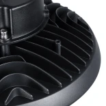 GLOBOSTAR® INDUSTRY 61500 Βιομηχανικό Φωτιστικό Καμπάνα High Bay UFO LED 100W 15000lm SDCM<5 90° AC 85-265V Αδιάβροχο IP65 IK08 Φυσικό Λευκό 5000K - 175 x Sanan Opto SMD Chip & TÜV SÜD Driver - Μαύρο Χυτό Αλουμίνιο - Μ26.5 x Π26.5 x Υ15cm - 5 Χρόνια Εγγύη