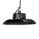 GLOBOSTAR® INDUSTRY 61502 Βιομηχανικό Φωτιστικό Καμπάνα High Bay UFO LED 200W 30000lm SDCM<5 90° AC 85-265V Αδιάβροχο IP65 IK08 Μαύρο Χυτό Αλουμίνιο - Φυσικό Λευκό 5000K - 338 x Sanan Opto SMD Chip & TÜV SÜD Driver - Μ30 x Π30 x Υ16cm - 5 Χρόνια Εγγύηση
