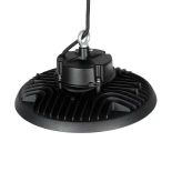 GLOBOSTAR® INDUSTRY 61502 Βιομηχανικό Φωτιστικό Καμπάνα High Bay UFO LED 200W 30000lm SDCM<5 90° AC 85-265V Αδιάβροχο IP65 IK08 Μαύρο Χυτό Αλουμίνιο - Φυσικό Λευκό 5000K - 338 x Sanan Opto SMD Chip & TÜV SÜD Driver - Μ30 x Π30 x Υ16cm - 5 Χρόνια Εγγύηση