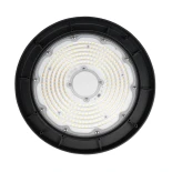 GLOBOSTAR® INDUSTRY 61502 Βιομηχανικό Φωτιστικό Καμπάνα High Bay UFO LED 200W 30000lm SDCM<5 90° AC 85-265V Αδιάβροχο IP65 IK08 Μαύρο Χυτό Αλουμίνιο - Φυσικό Λευκό 5000K - 338 x Sanan Opto SMD Chip & TÜV SÜD Driver - Μ30 x Π30 x Υ16cm - 5 Χρόνια Εγγύηση