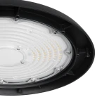 GLOBOSTAR® INDUSTRY 61502 Βιομηχανικό Φωτιστικό Καμπάνα High Bay UFO LED 200W 30000lm SDCM<5 90° AC 85-265V Αδιάβροχο IP65 IK08 Μαύρο Χυτό Αλουμίνιο - Φυσικό Λευκό 5000K - 338 x Sanan Opto SMD Chip & TÜV SÜD Driver - Μ30 x Π30 x Υ16cm - 5 Χρόνια Εγγύηση