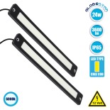 GloboStar® 81722 Σετ 2 Μπάρες DRL LED CREE COB 24W 3600lm 120° DC 12V Αδιάβροχες IP65 Ψυχρό Λευκό 6000K