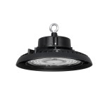 GLOBOSTAR® INDUSTRY 61500 Βιομηχανικό Φωτιστικό Καμπάνα High Bay UFO LED 100W 15000lm SDCM<5 90° AC 85-265V Αδιάβροχο IP65 IK08 Φυσικό Λευκό 5000K - 175 x Sanan Opto SMD Chip & TÜV SÜD Driver - Μαύρο Χυτό Αλουμίνιο - Μ26.5 x Π26.5 x Υ15cm - 5 Χρόνια Εγγύη