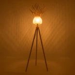 GLOBOSTAR® POPPY 01984 Boho Επιδαπέδιο Φωτιστικό με Ντουί 1 x E27 AC 220-240V IP20 - Μπεζ - Μ58 x Π58 x Υ168cm