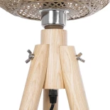 GLOBOSTAR® POPPY 01984 Boho Επιδαπέδιο Φωτιστικό με Ντουί 1 x E27 AC 220-240V IP20 - Μπεζ - Μ58 x Π58 x Υ168cm