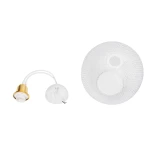 GLOBOSTAR® WIRE 203-0005 Μοντέρνο Κρεμαστό Φωτιστικό Οροφής με Ντουί 1 x E27 AC 220-240V IP20 - Λευκό & Χρυσό - Μ25 x Π25 x Υ30cm